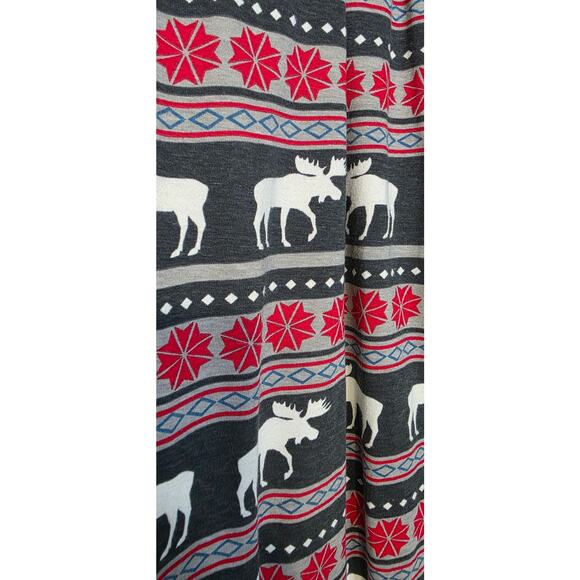 LAZY ONE‎ Mens Moose Pajama Bottoms Sz M Red Gray - Picture 2 of 7